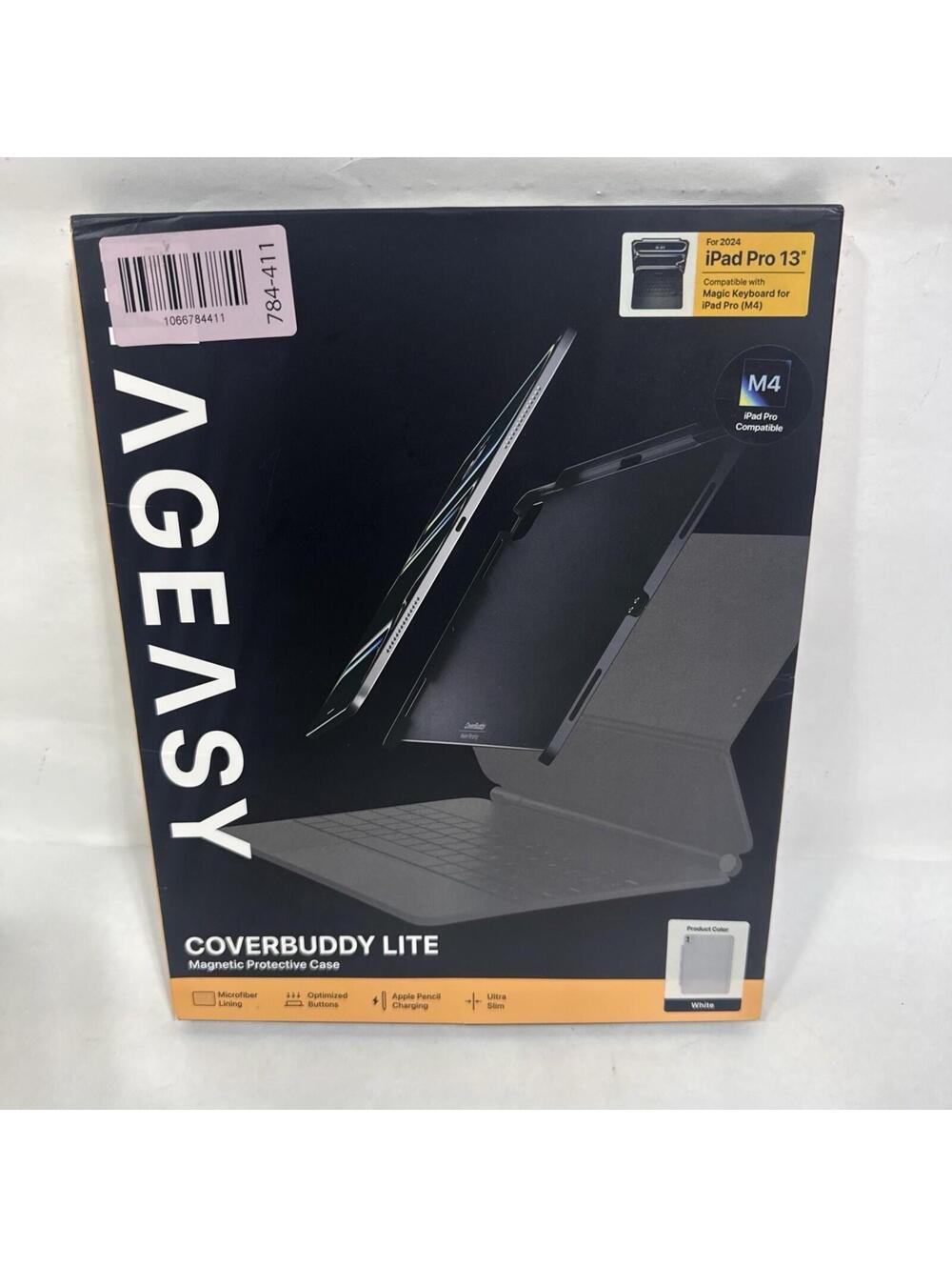 MAGEASY CoverBuddy Lite White Case iPad Pro 13" M4 M5 Magic Keyboard